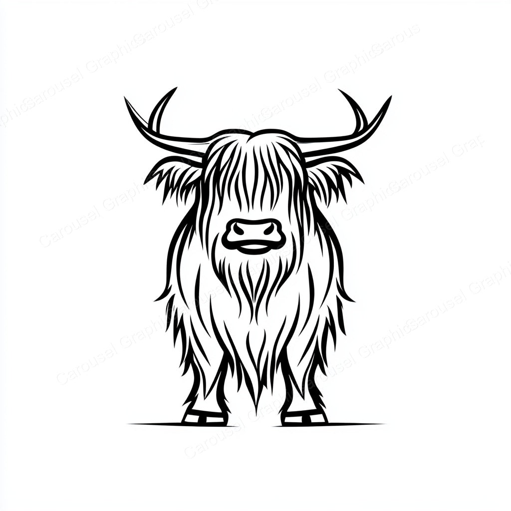 Highland Cow Vector Graphic preview