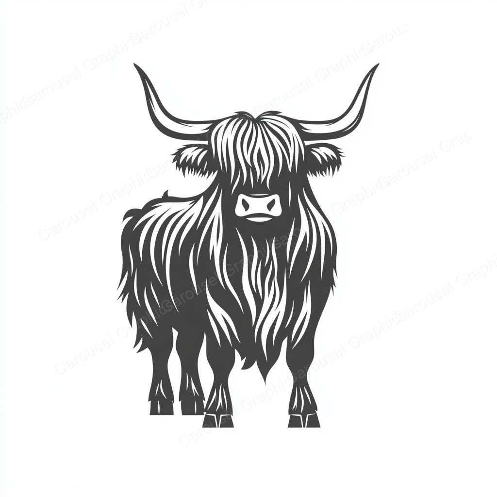 Highland Cow Vector Graphic preview