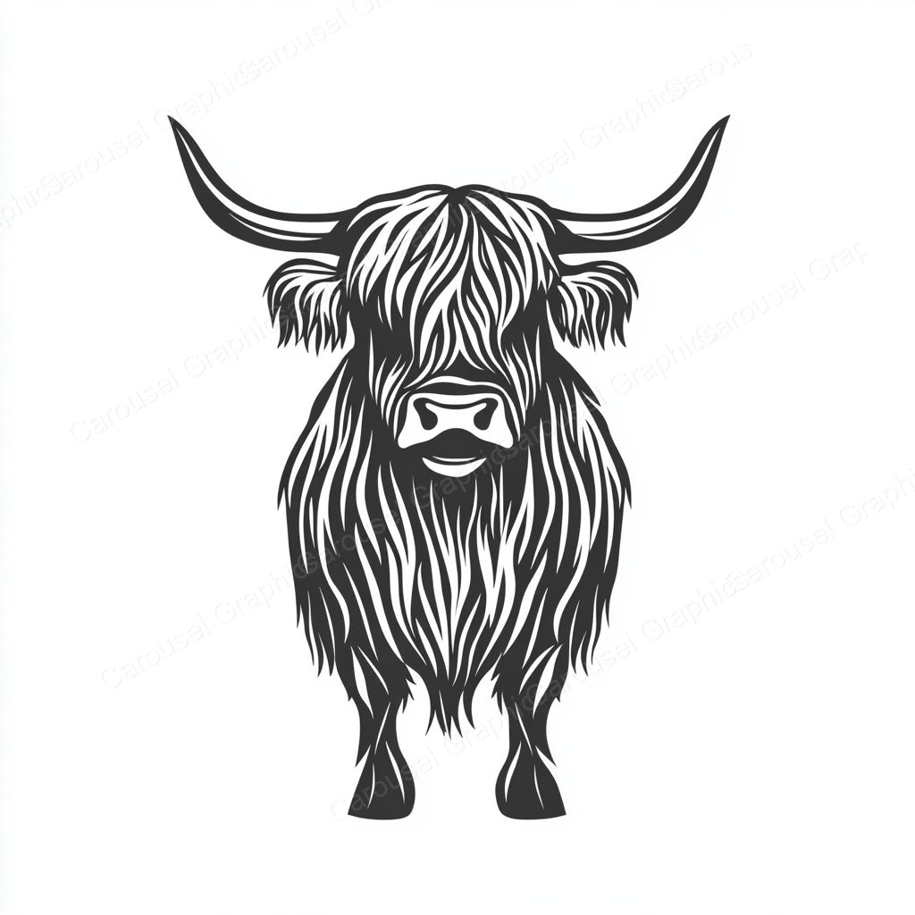 Highland Cow Vector Graphic preview