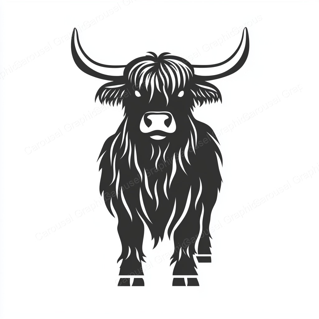 Highland Cow Vector Graphic preview