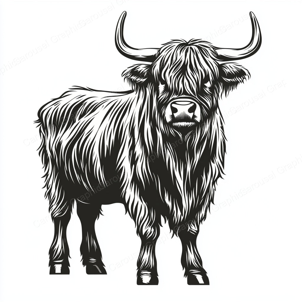 Highland Cow Vector Graphic preview