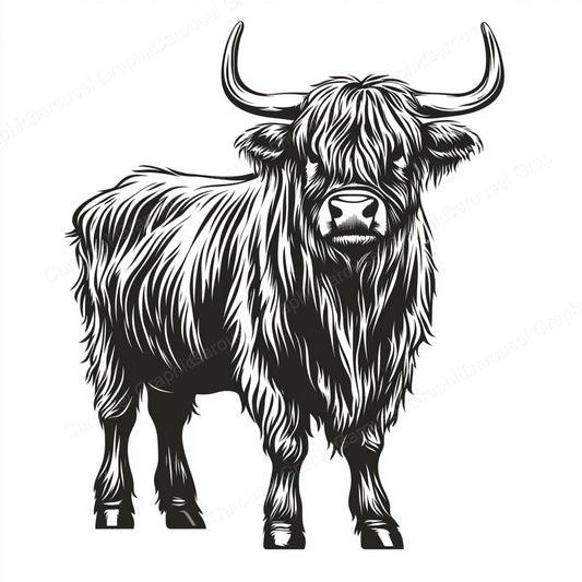 Highland Cow Vector Graphic preview