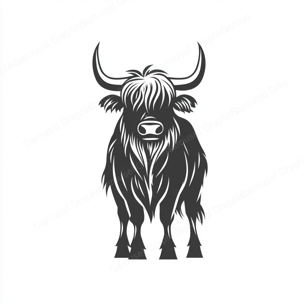 Highland Cow Vector Graphic preview