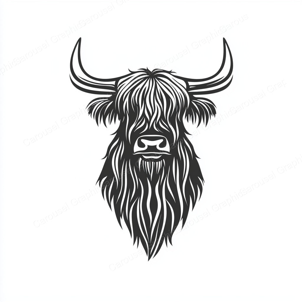 Highland Cow Vector Graphic preview