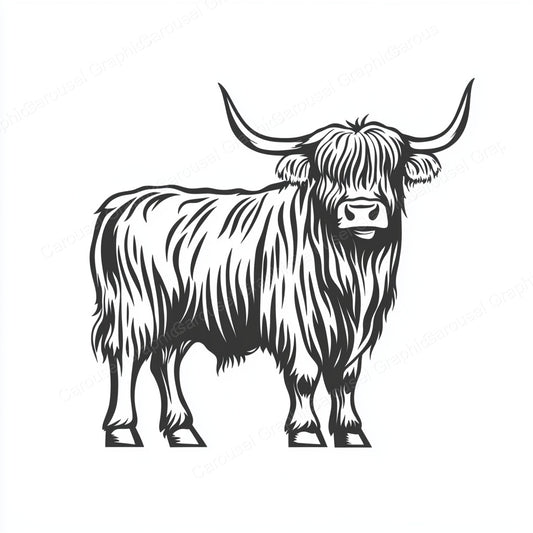 Highland Cow Vector Graphic preview