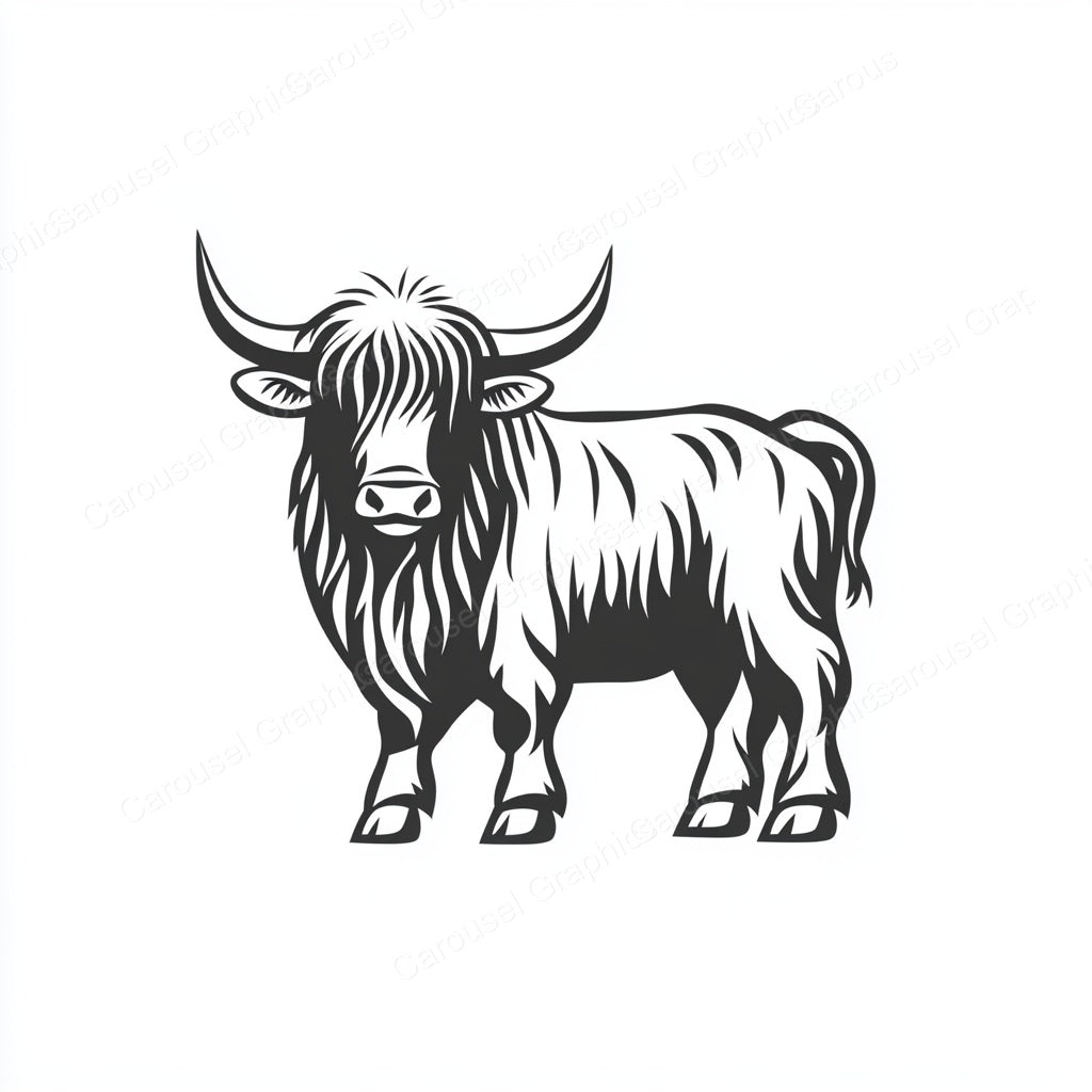 Highland Cow Vector Graphic preview