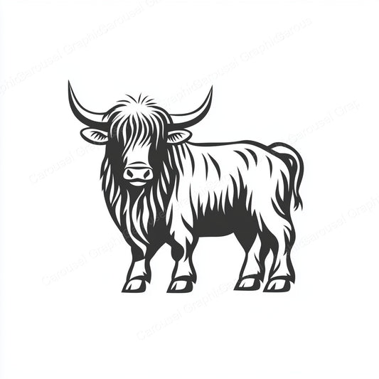 Highland Cow Vector Graphic preview