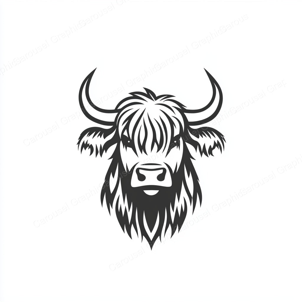 Highland Cow Vector Graphic preview