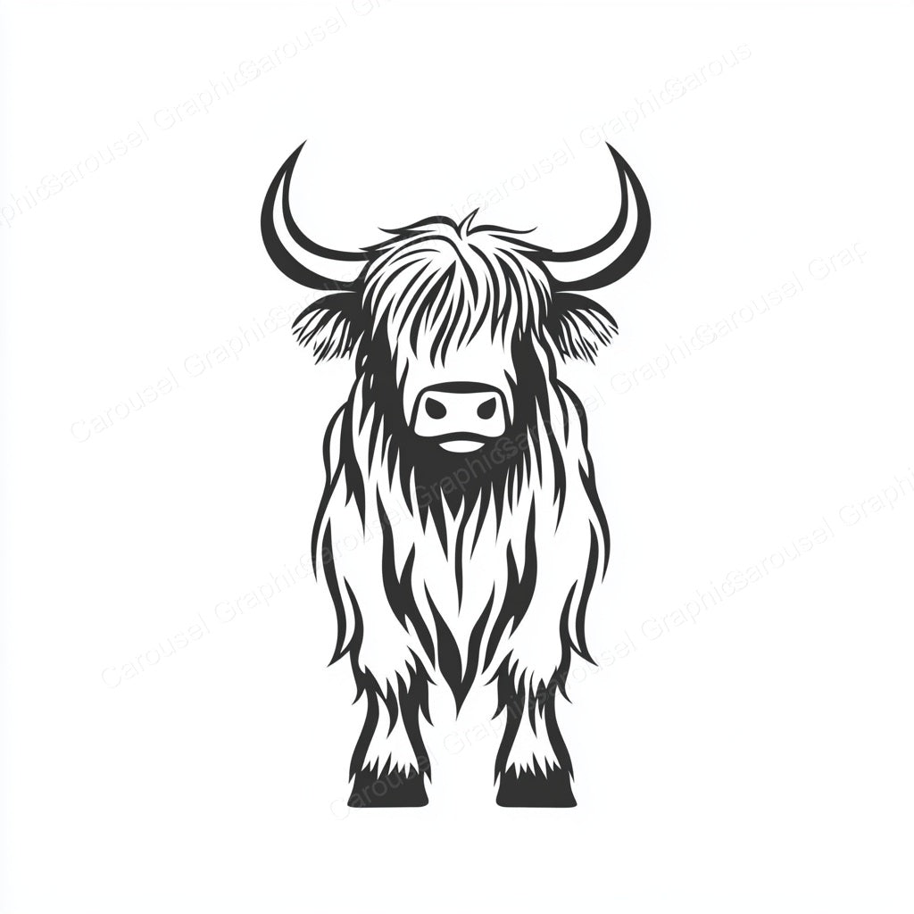 Highland Cow Vector Graphic preview