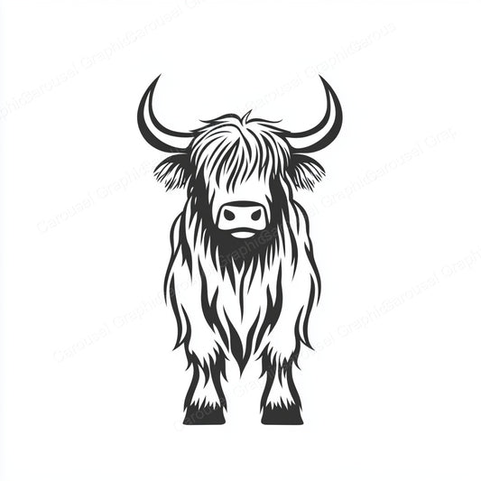 Highland Cow Vector Graphic preview