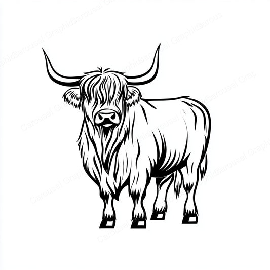 Highland Cow Vector Graphic preview
