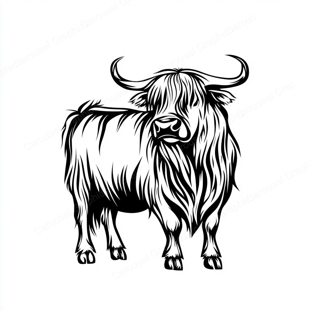 Highland Cow Vector Graphic preview