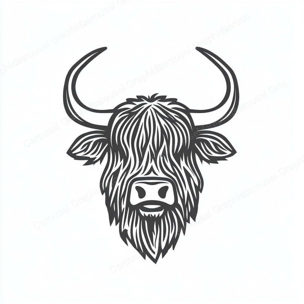 Highland Cow Vector Graphic preview