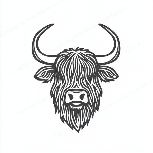Highland Cow Vector Graphic preview