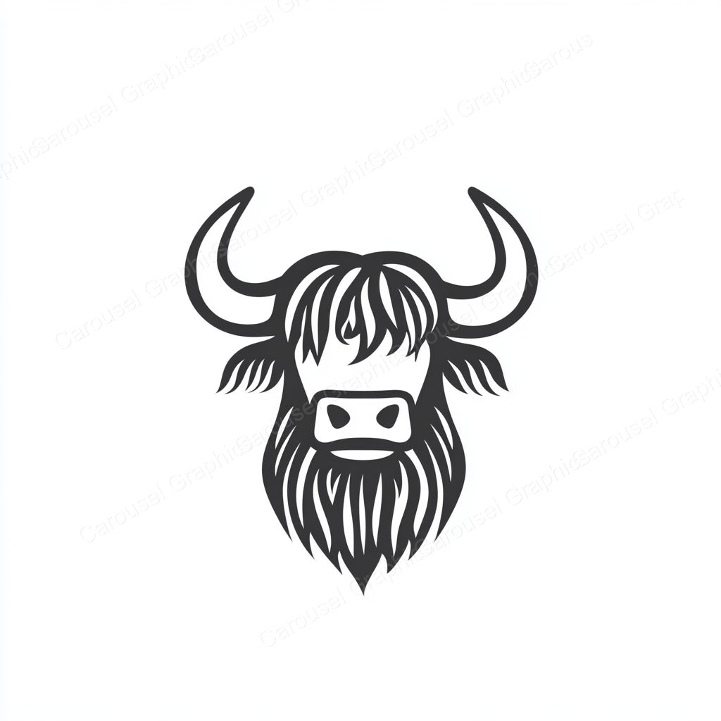 Highland Cow Vector Graphic preview