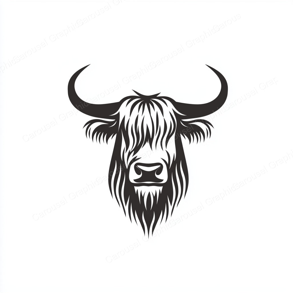 Highland Cow Vector Graphic preview