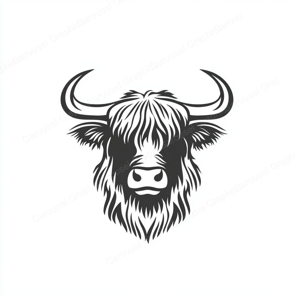 Highland Cow Vector Graphic preview