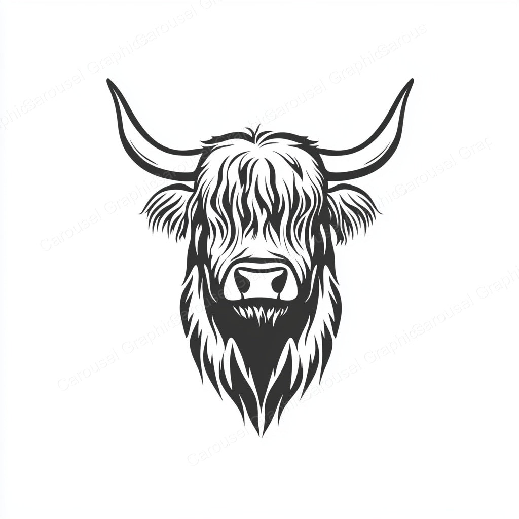 Highland Cow Vector Graphic preview