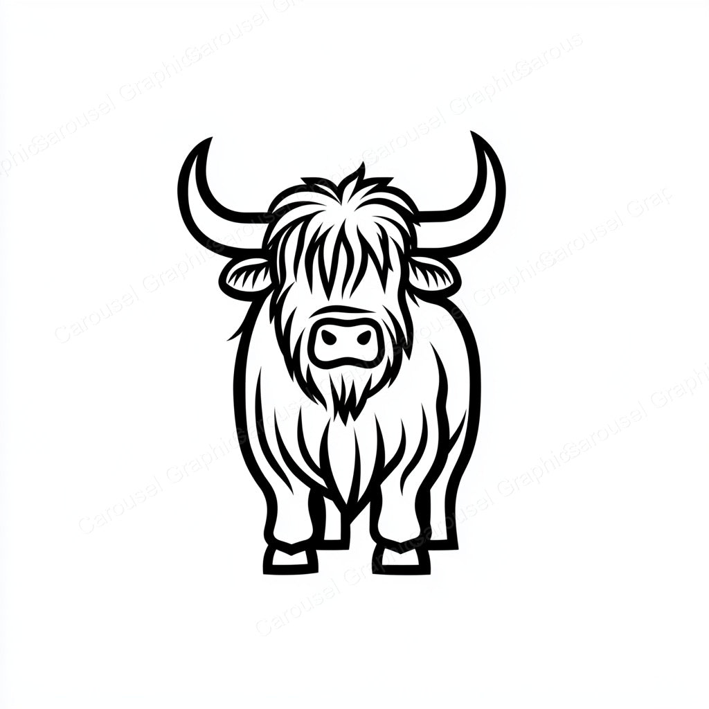 Highland Cow Vector Graphic preview