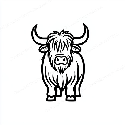 Highland Cow Vector Graphic preview