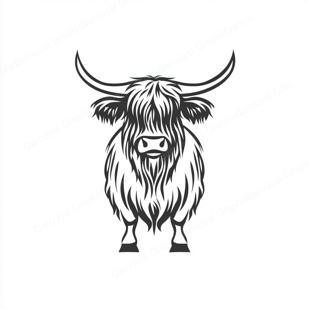 Highland Cow Vector Graphic preview
