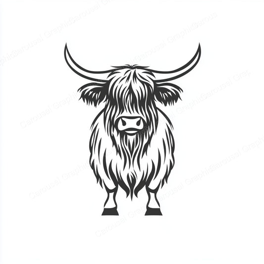 Highland Cow Vector Graphic preview