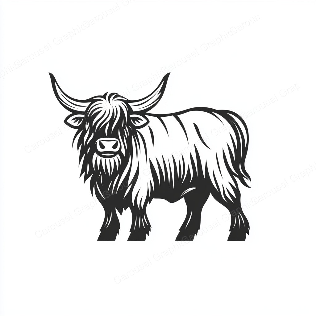 Highland Cow Vector Graphic preview