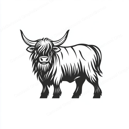 Highland Cow Vector Graphic preview