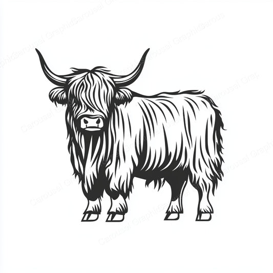 Highland Cow Vector Graphic preview
