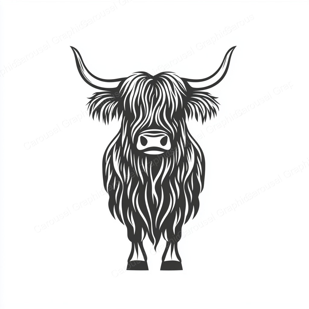 Highland Cow Vector Graphic preview