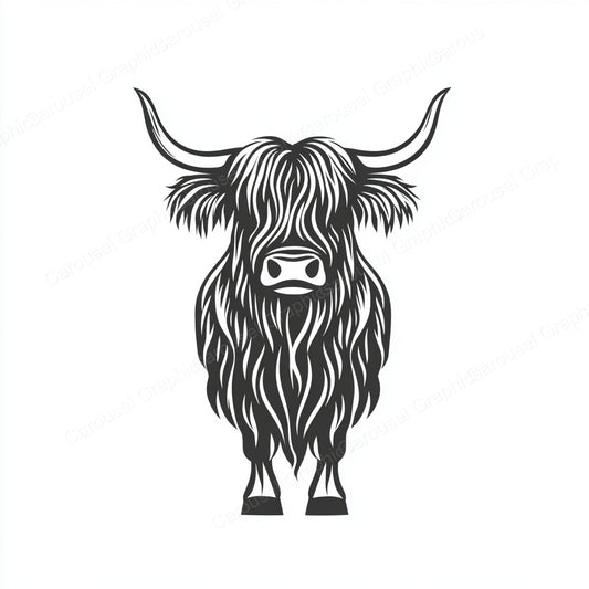 Highland Cow Vector Graphic preview