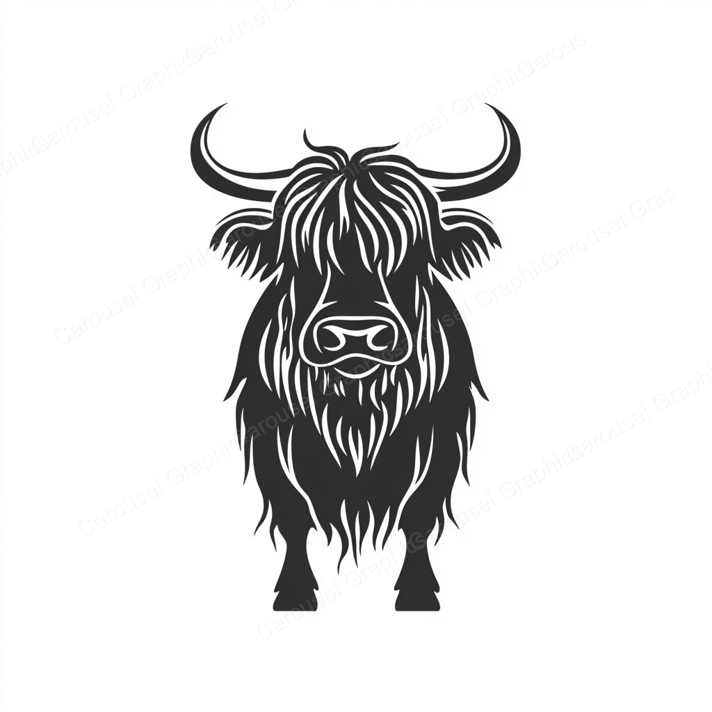 Highland Cow Vector Graphic preview