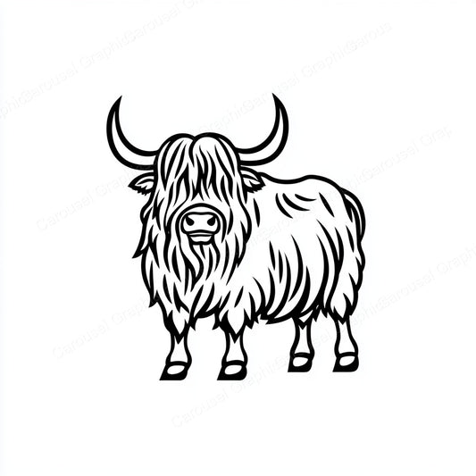 Highland Cow Vector Graphic preview