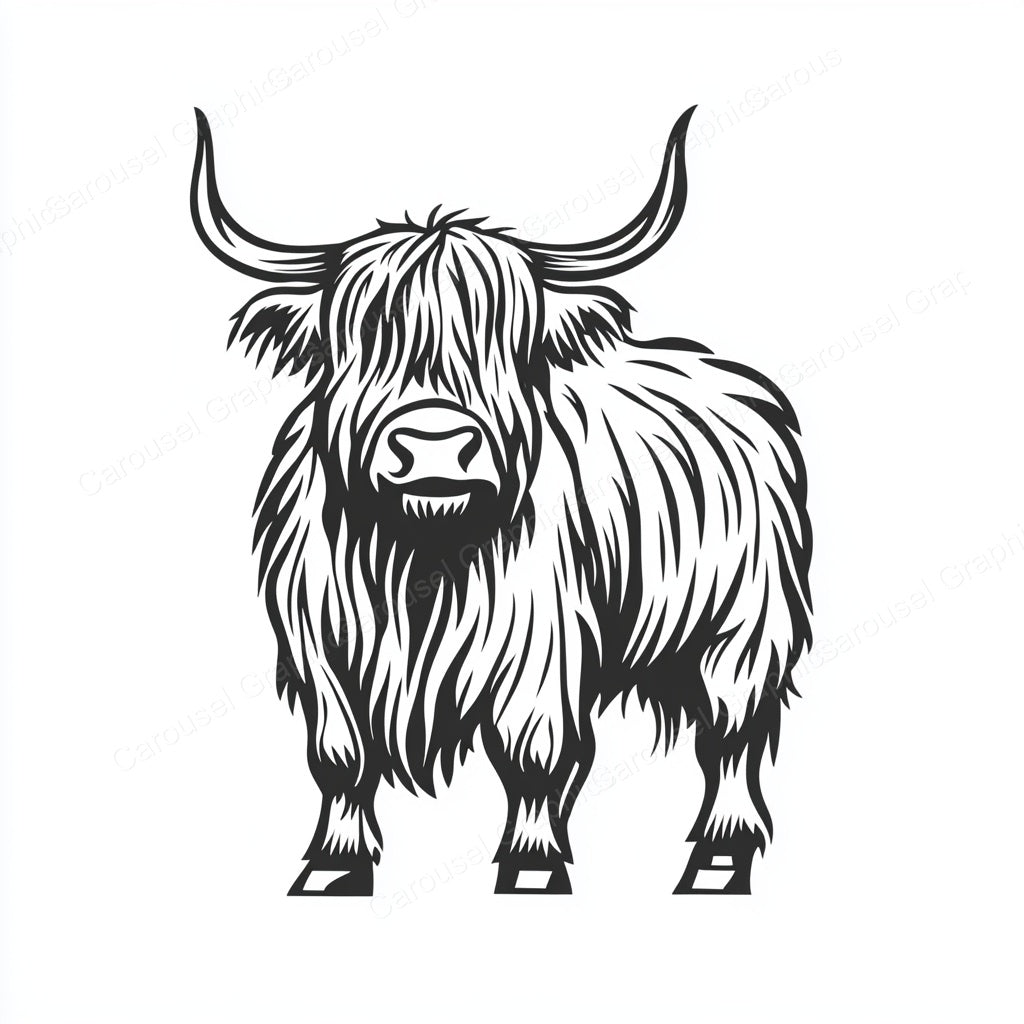 Highland Cow Vector Graphic preview
