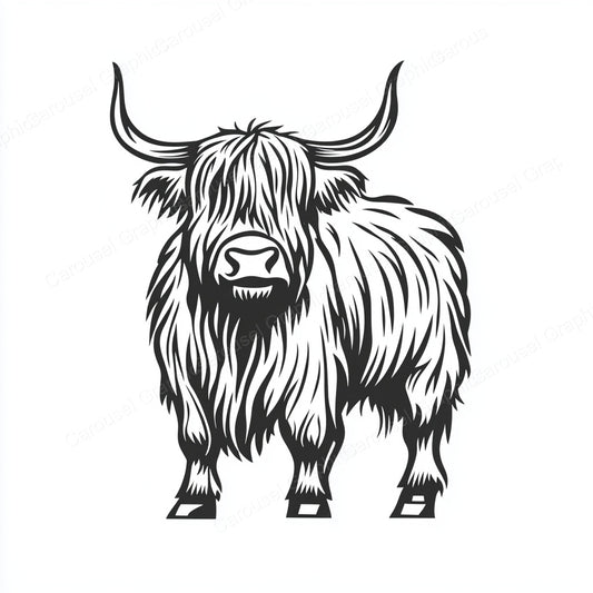 Highland Cow Vector Graphic preview