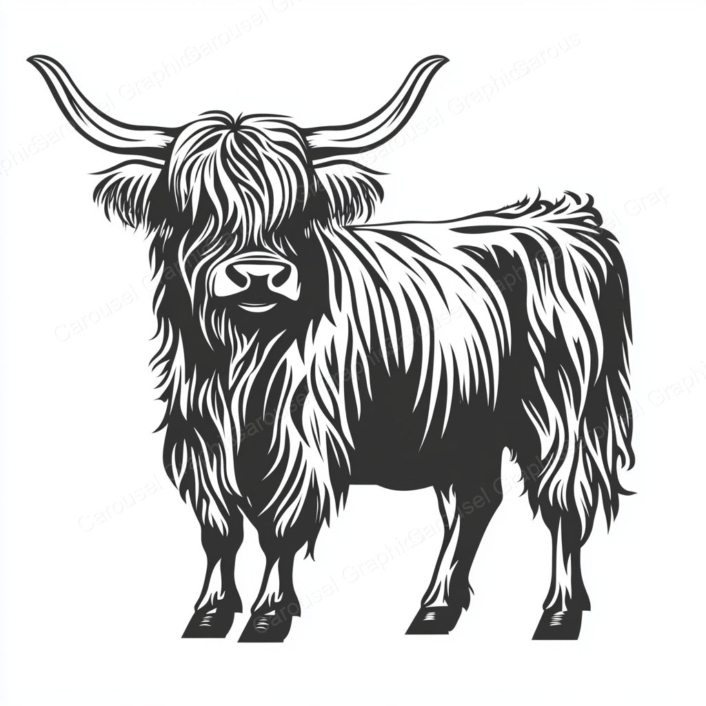 Highland Cow Vector Graphic preview