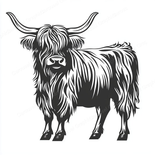 Highland Cow Vector Graphic preview