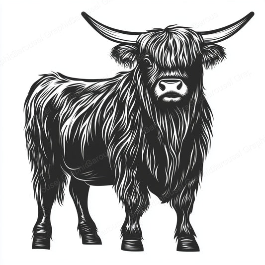 Highland Cow Vector Graphic preview