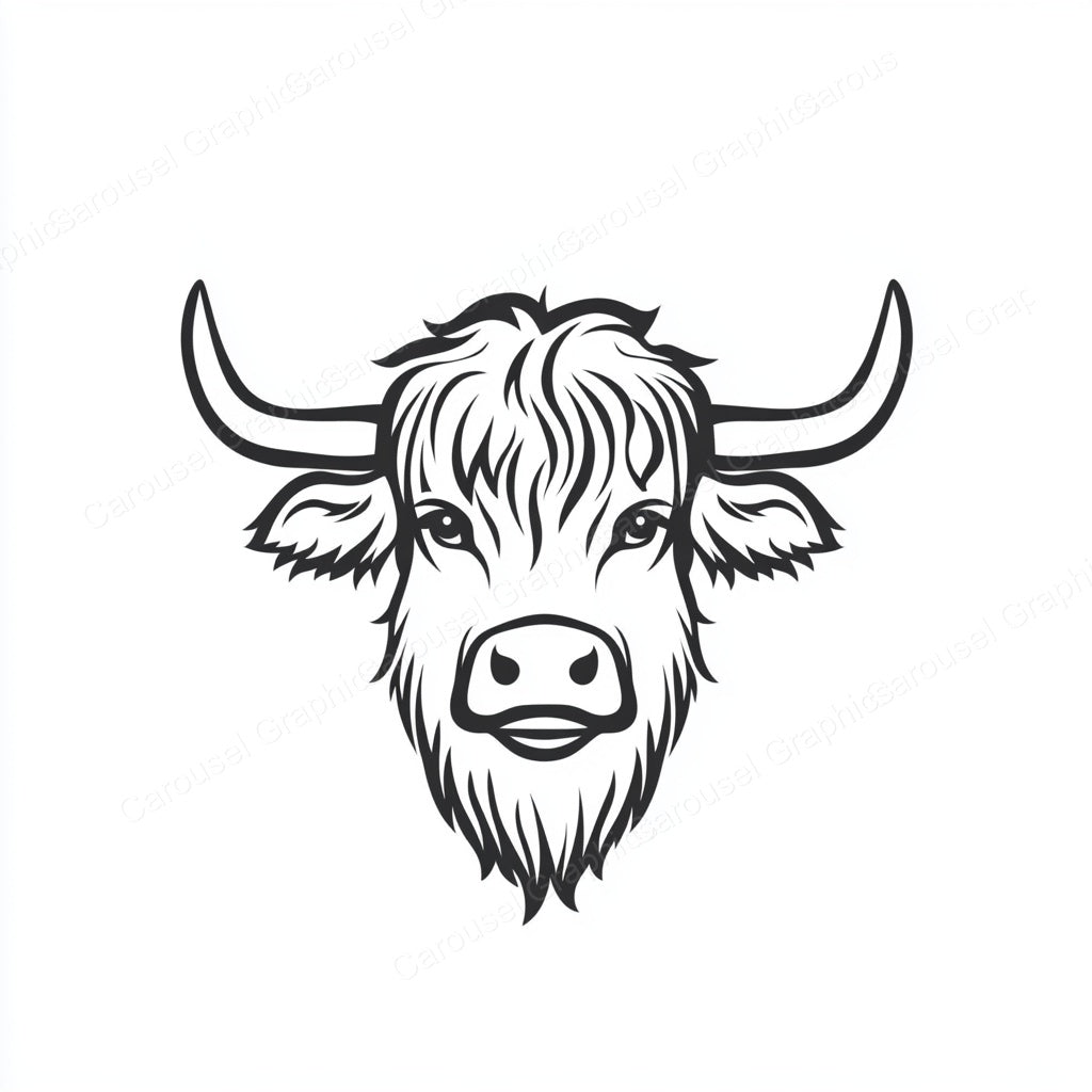 Highland Cow Vector Graphic preview