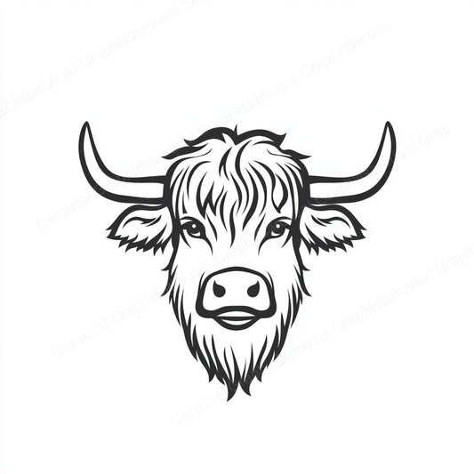 Highland Cow Vector Graphic preview