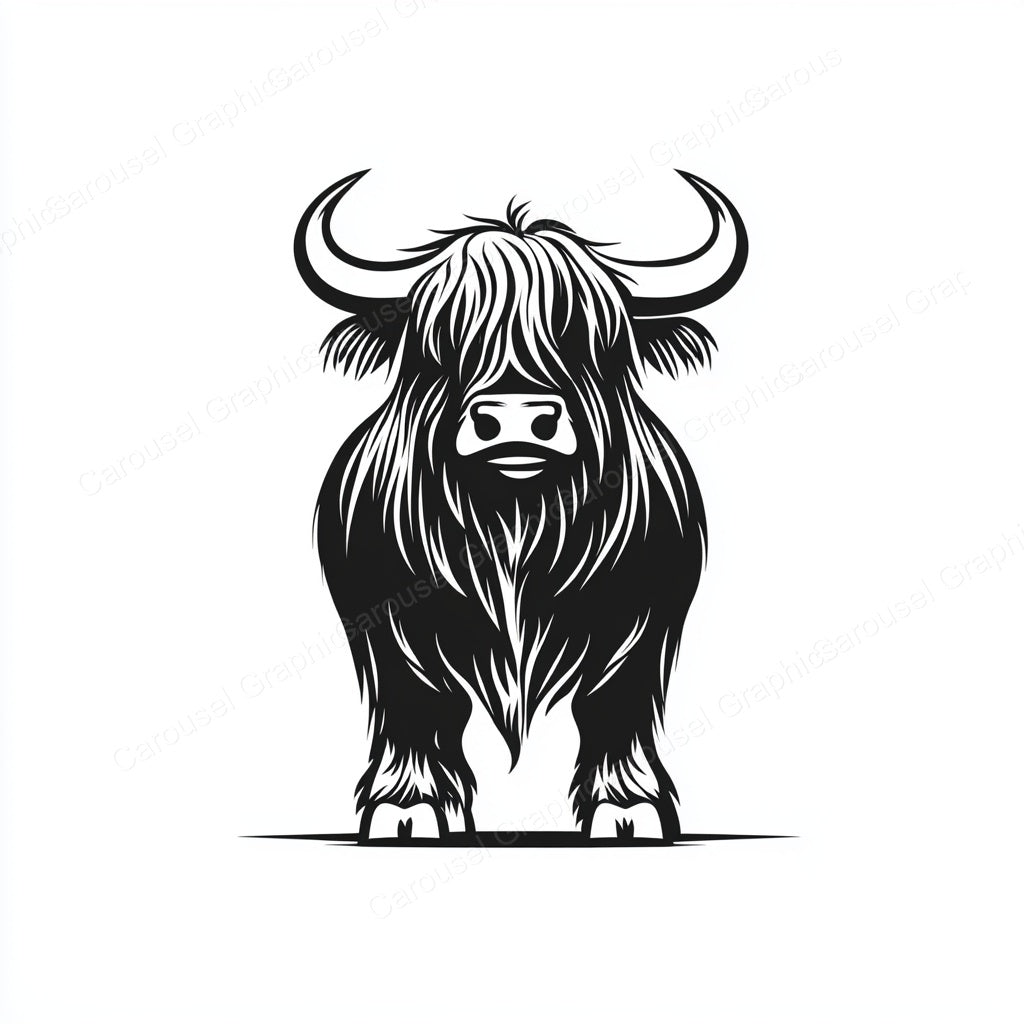 Highland Cow Vector Graphic preview