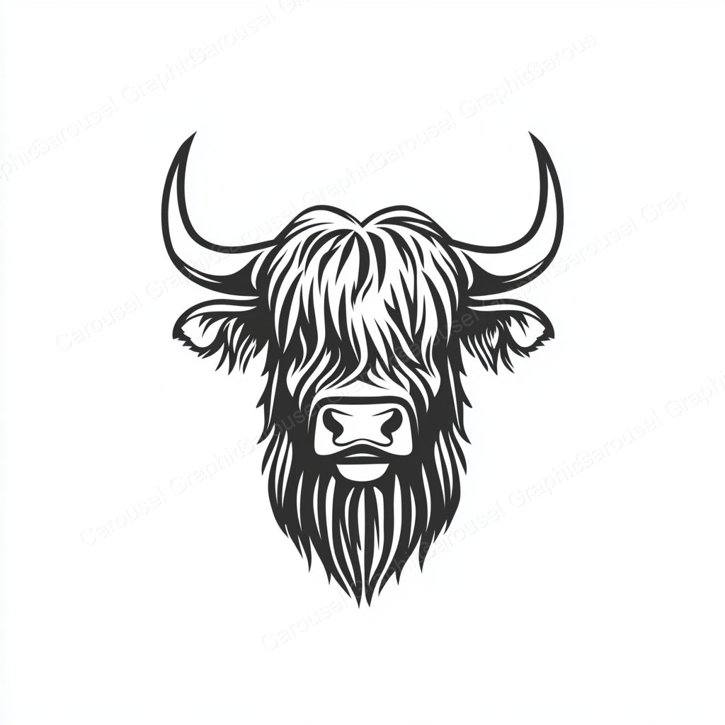 Highland Cow Vector Graphic preview