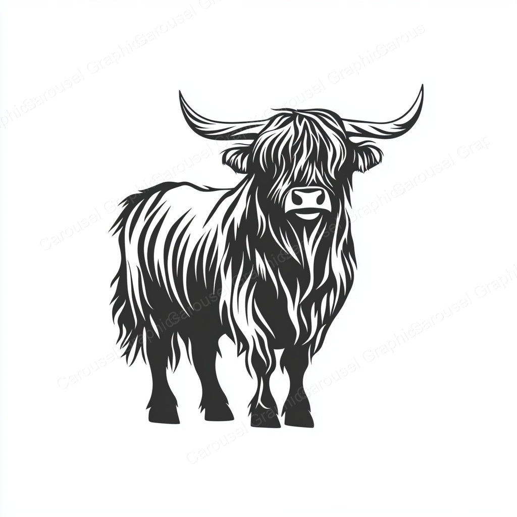 Highland Cow Vector Graphic preview