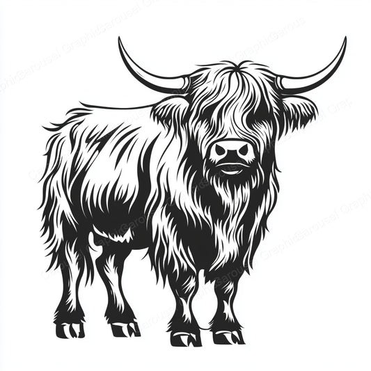 Highland Cow Vector Graphic preview