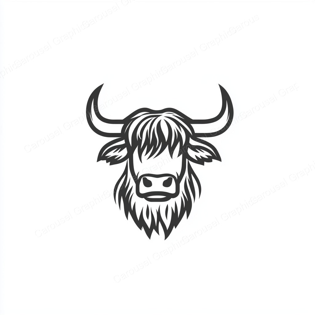 Highland Cow Vector Graphic preview