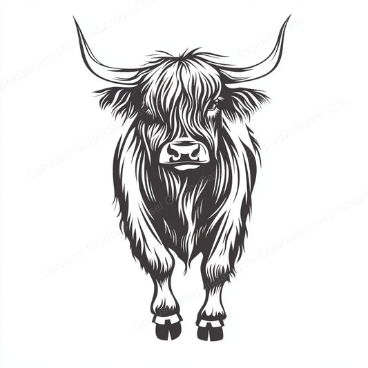 Highland Cow Vector Graphic preview
