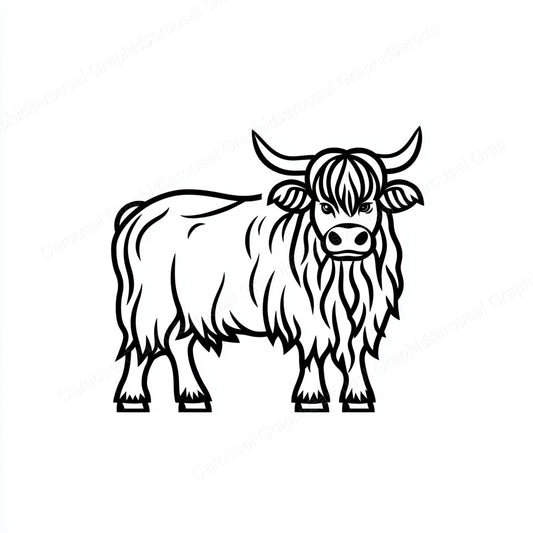 Highland Cow Vector Graphic preview
