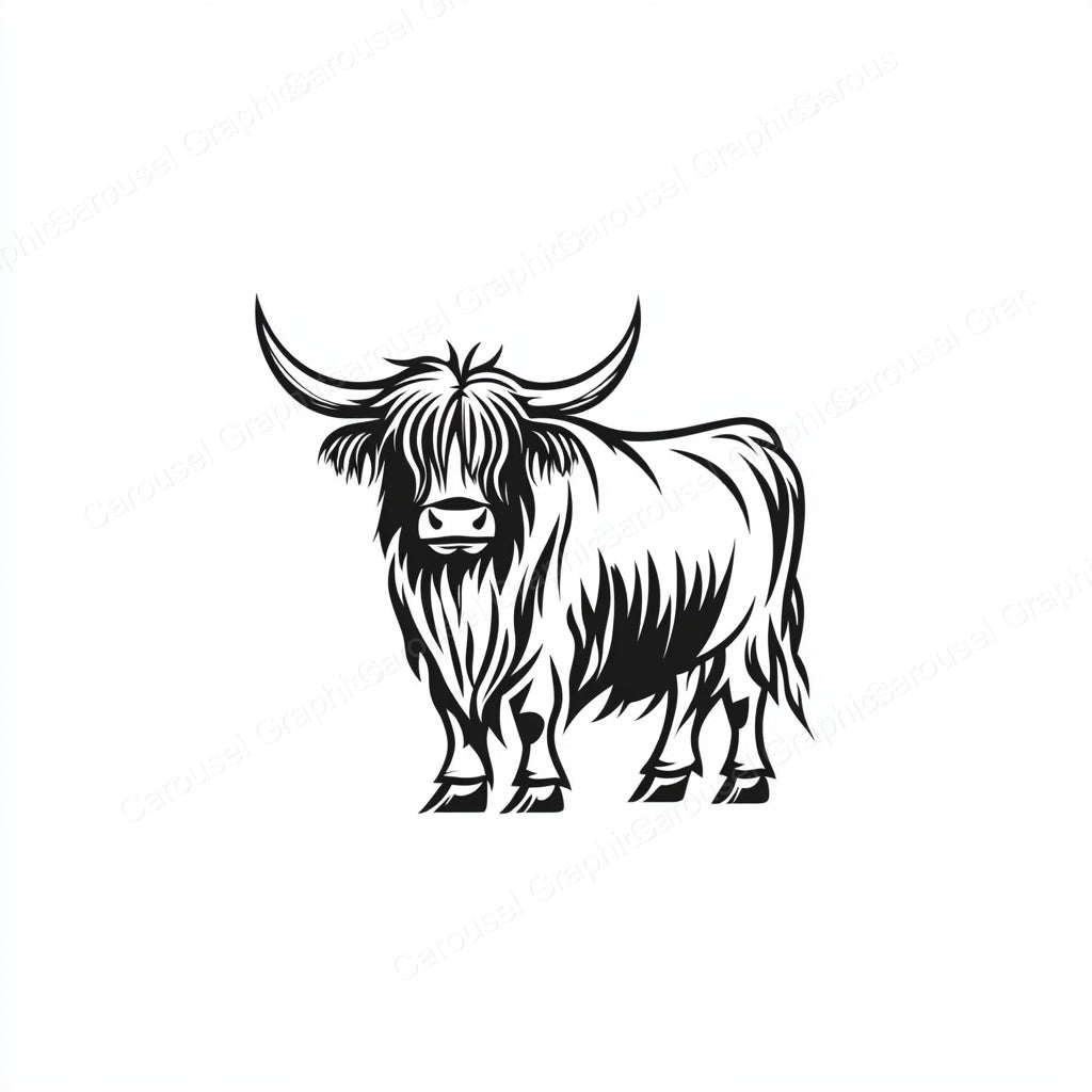 Highland Cow Vector Graphic preview