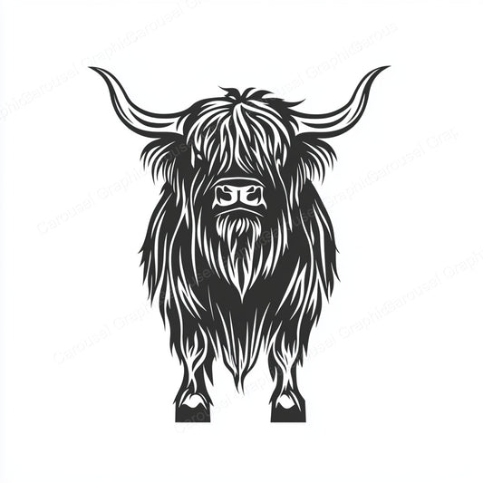 Highland Cow Vector Graphic preview
