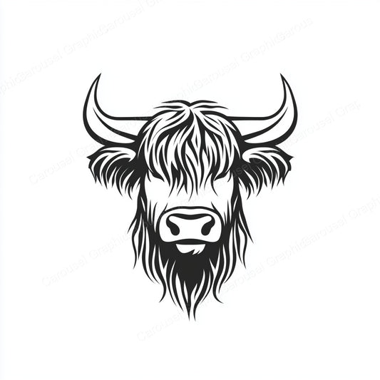 Highland Cow Vector Graphic preview